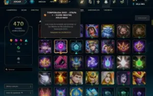 Conta LoL Ex mestre, com skins únicas e 365 skins.