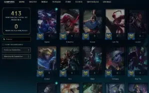 Unranked com TODOS os champs e 121 Skins + 1200 RP
