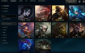 Unranked com TODOS os champs e 121 Skins + 1200 RP
