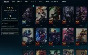 Unranked com TODOS os champs e 121 Skins + 1200 RP