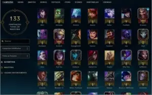 CONTA PLATINA 1 LOL 15 SKINS 48 CHAMPS