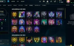 CONTA GOLD IV DE LEAGUE OF LEGENDS COM 5 SKINS VITORIOSAS