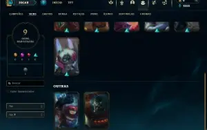 Unranked com 40 Champs e 9 Skins + 2 Fragmentos