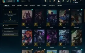 Unranked com 40 Champs e 9 Skins + 2 Fragmentos