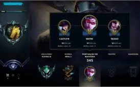CONTA LOL PLAT 3, BORDA DIAMOND, TOP 500 VAYNE BR