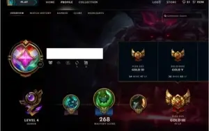 Vendo Conta League of Legends Solo Gold 5/Flex Gold 3
