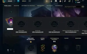 Unranked com 45 Champs e 18 Skins ( SUP / ADC )