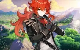 Diluc, ningguang, Rosária + Oração perdida (Genshin Impact)