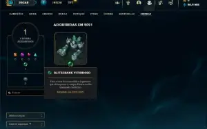 Mestre com 26 Champs e 2 Skins + 11 Fragmentos