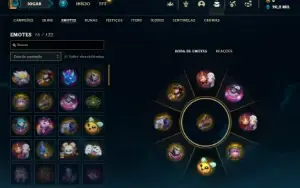 Mestre com 26 Champs e 2 Skins + 11 Fragmentos