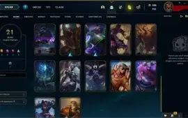Conta lvl 91 com skin rara TWITCH MEDIEVAL, 62 champs unrank