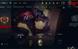 Conta lvl 91 com skin rara TWITCH MEDIEVAL, 62 champs unrank