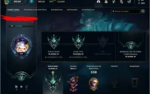 CONTA LOL 257 SKINS PLATINA