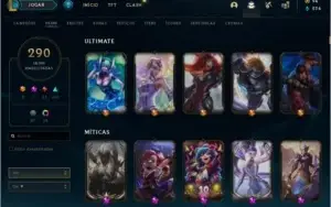 CONTA LOL 290 SKINS