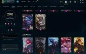CONTA LOL 290 SKINS