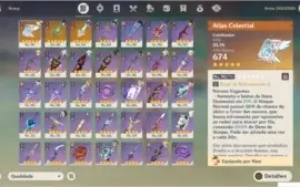 (AR58)14 personagens 5*- 4 armas 5 * - 2 armas de passe
