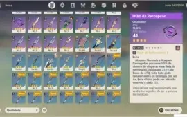 (AR58)14 personagens 5*- 4 armas 5 * - 2 armas de passe