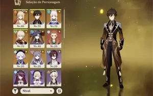 Ar46. Zhongli, kazuha, kokomi, Yoimiya, Mona c1 e Mais