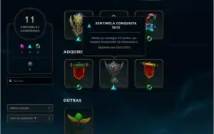 Conta Platina, várias skins, ícones e alta taxa de Win Rate.