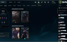 Conta Platina, várias skins, ícones e alta taxa de Win Rate.