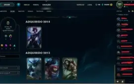 CONTA LOL PLATINA III - TODOS OS CAMPEÕES - MMR D5