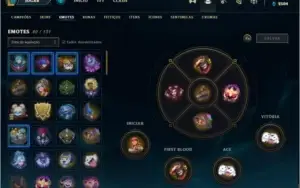 conta mestre com 80 champions, 13 skins, e hextec sobrando