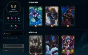 CONTA COM SKIN PRESTIGIO AATROX E HEXTEC ALISTAR