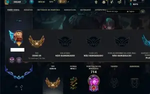 Unranked com TODOS os champs e 258 Skins + 7 Vitoriosas