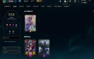 Unranked com TODOS os champs e 258 Skins + 7 Vitoriosas