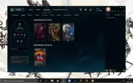 Conta League of Legends Platina 4, 4 skins.