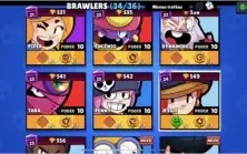 Conta quase full com 34 brawl faltando apenas Max
