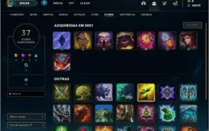 Conta prata 2 com 21 champs e 1 skin