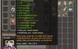 Dofus: venda Conjunto do MULOBO FULL STR - Helioboros!!!