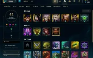 Platina 3 com 30 Champs e 3 Skins