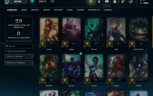 Platina 3 com 30 Champs e 3 Skins