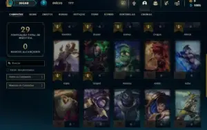 Platina 3 com 30 Champs e 3 Skins