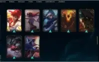 Nível 197, 108 Campeões, 84 Skins, 10 Lendárias e 27 Épicas