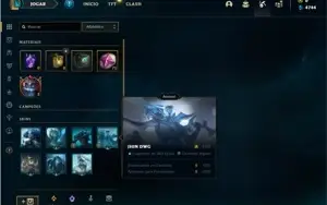 Conta Mestre com 35 Champs e 2 Skins + 7 Fragmentos