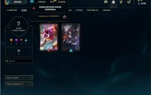 Conta Mestre com 35 Champs e 2 Skins + 7 Fragmentos