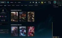 Conta LoL 2016 - Unranked - Skins vitoriosas e MMR Alto