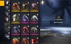 CONTA DE FREE FIRE COM 2 ANGELICAL -  467 CAMISAS - 3 EVOLUT