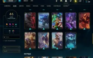 Conta Unranked com 70 Champs e 46 Skins (Ex Bronze)