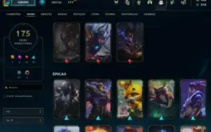 Conta Lol Com 175 Skins Com Mais De +1800 Reais Gasto
