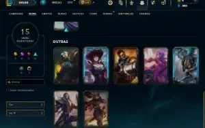 Ouro 2 com 45 Champs e 15 Skins