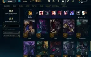 Ouro 2 com 45 Champs e 15 Skins