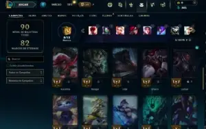 Ouro 2 com 45 Champs e 15 Skins