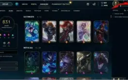 Conta League of Legend 831 Skins