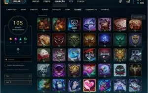Conta unranked LOL 119 campeões 25 skins