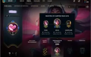 Conta unranked LOL 119 campeões 25 skins
