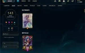 Conta prata 4 com TODOS os champs e 143 Skins